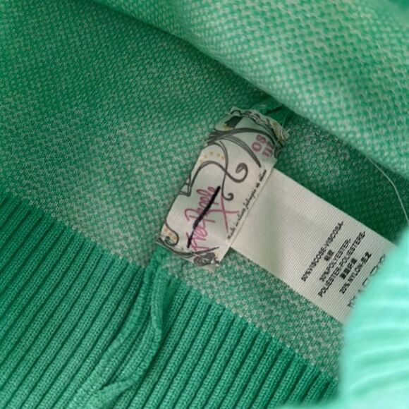 NWOT Free People Beanie Logo Printed Green Warm Streetwear Boho Trendy Ribbed OS - Picture 4 of 10